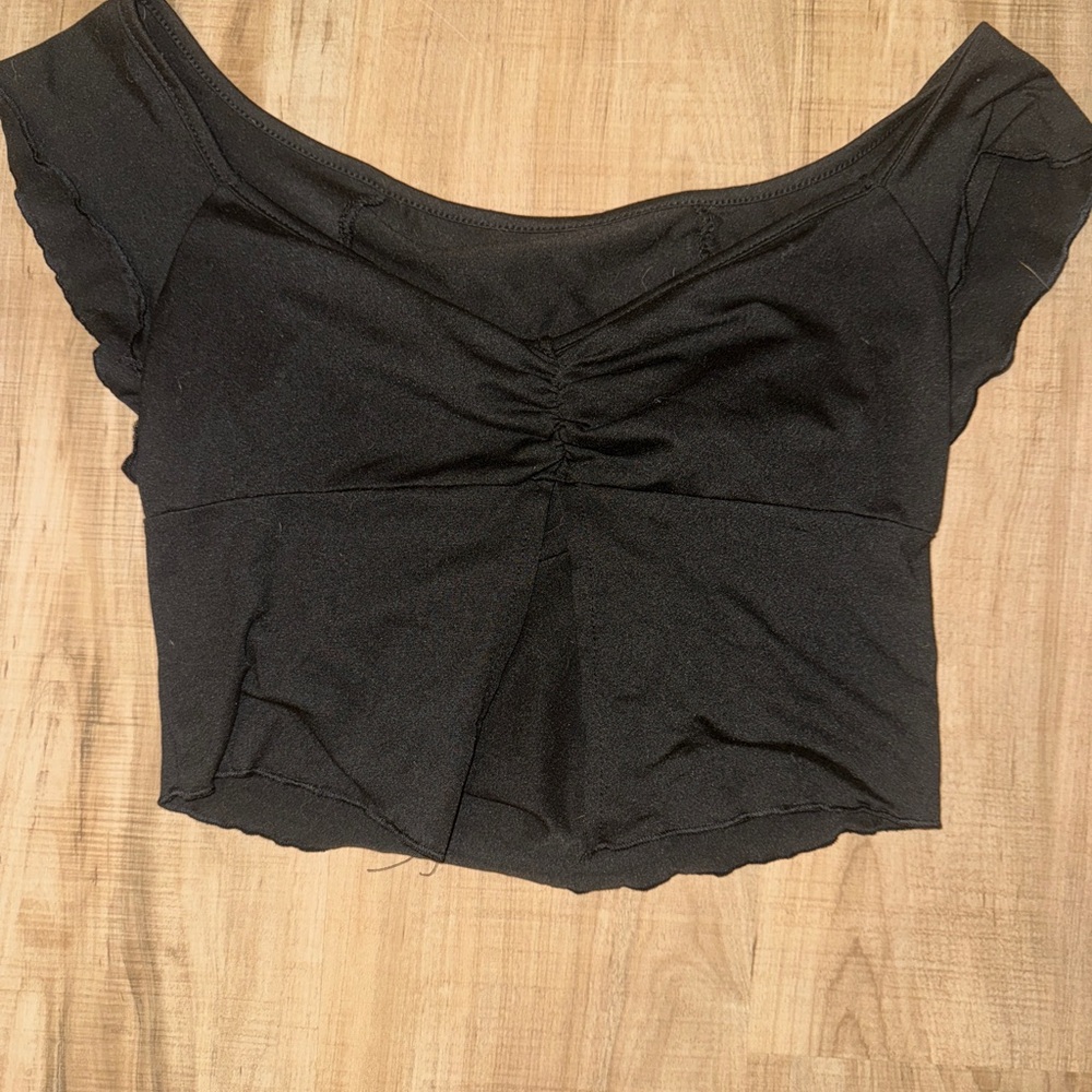 Black Off-Shoulder Women's Top